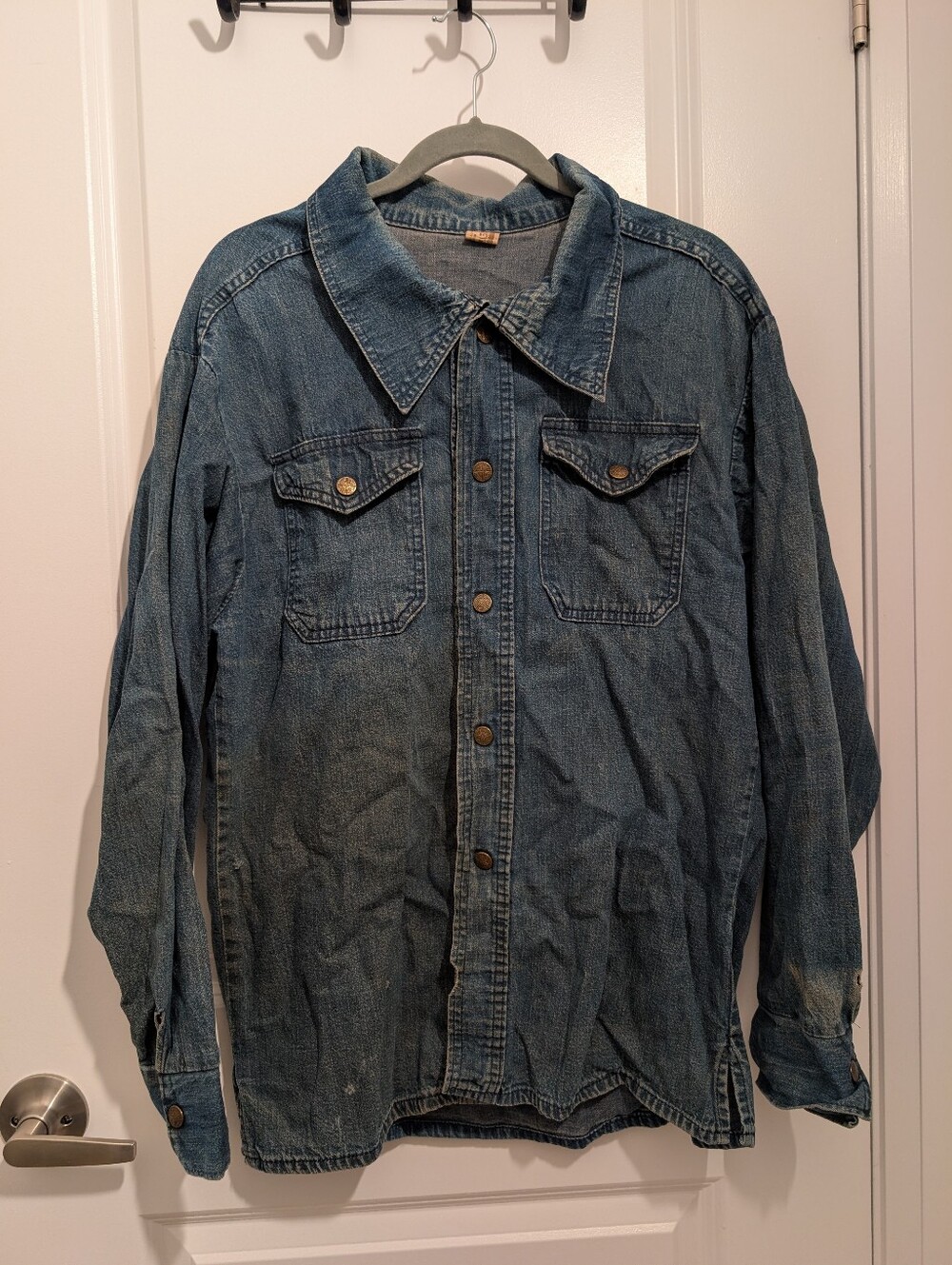 Vintage Denim Button-Up Jacket - Montgomery Ward